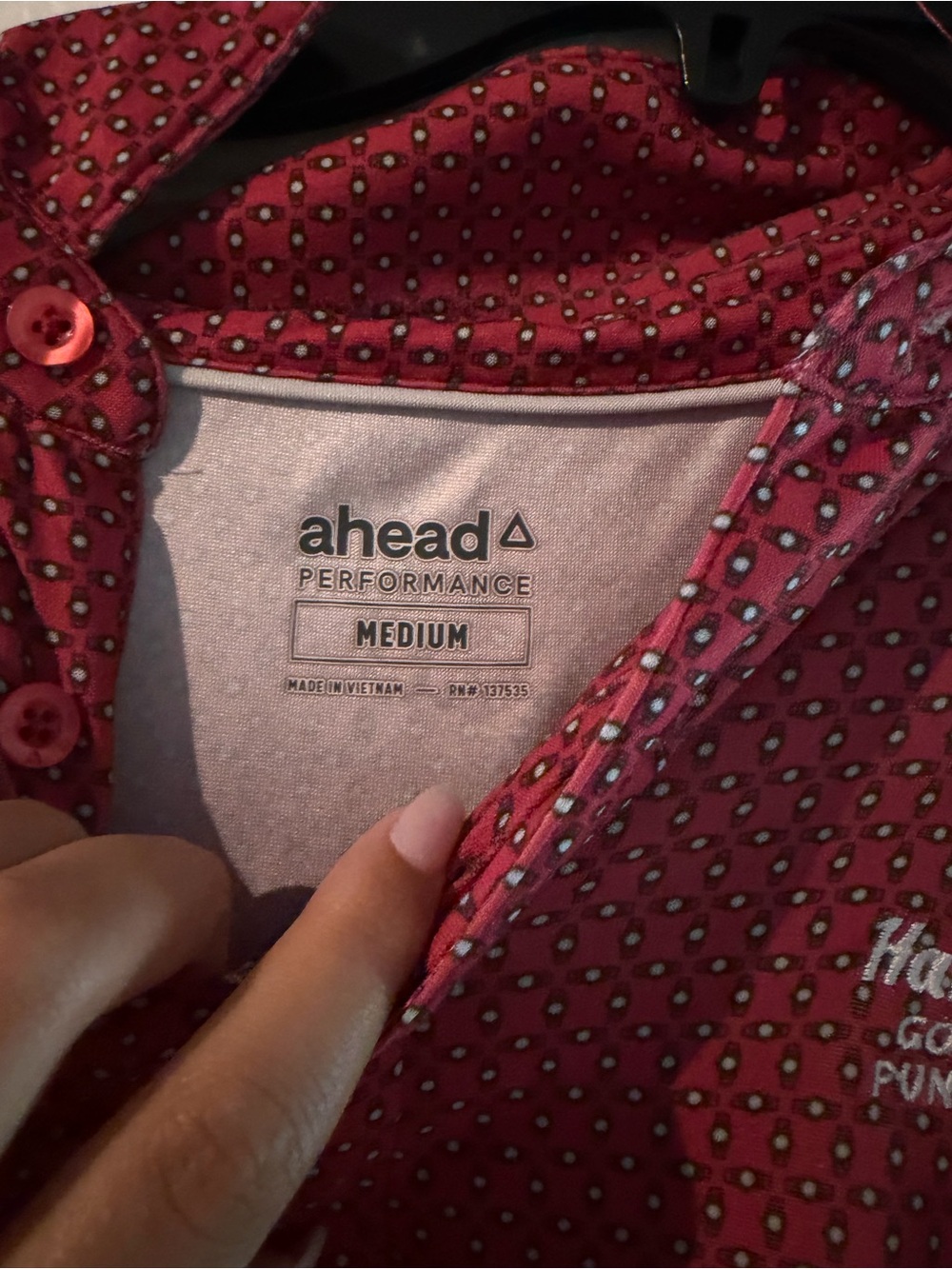 Hard Rock Golf Club Punta Cana Men's Red Polo Shirt - Picture 3 of 4